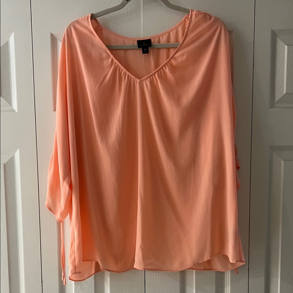 Peach V-Neck Women's Top